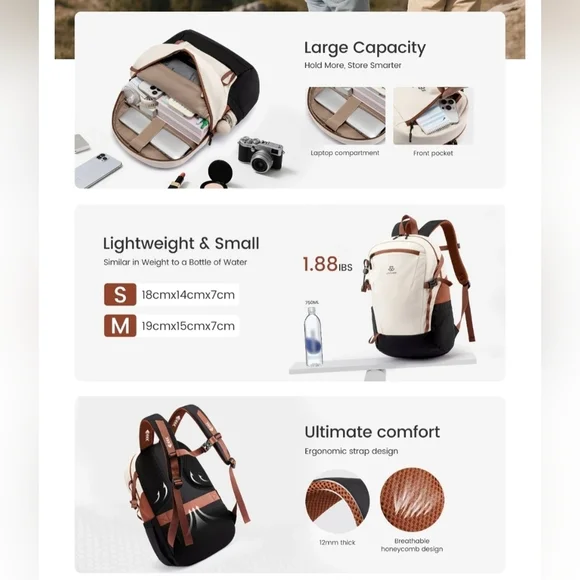 Casual Daypack Backpack, 17.3", #1166 NWOT - Picture 7 of 14